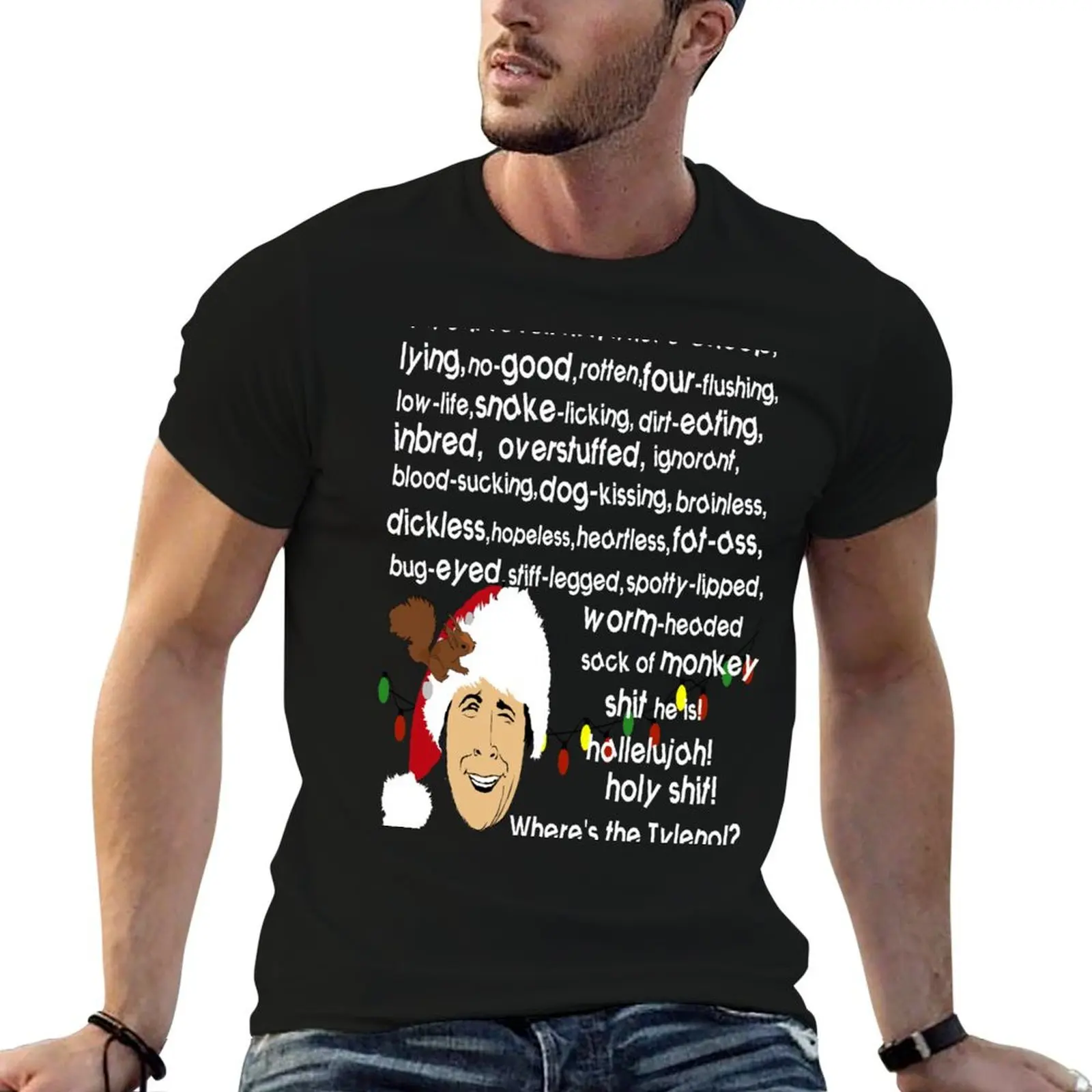Clark Griswold Rant T-Shirt man t shirt cotton black cotton t-shirt plain for man package t shirt man casual T-shirt
