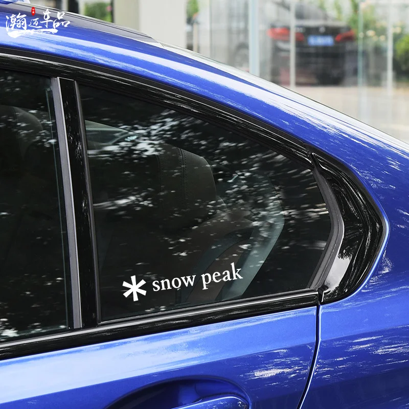 ملصقات سيارة يابانية للتخييم في الهواء الطلق، ملصقات سيارات سنوبيك، صندوق جمع المخيم البري، ملصقات زخرفية