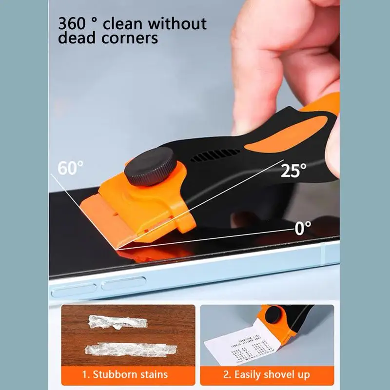 Scraper for Car Glass with Blades Window Glass Glue Sticker Remover Razor Blade Scraper to Clean Ceramic Hob Auto Squeegee Tool