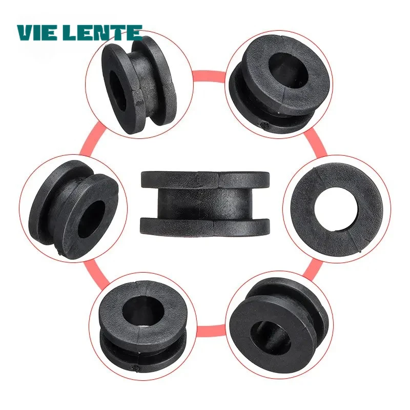 10 adet motosiklet yan kapak lastik rondelalar conta Yamaha için Honda için Suzuki CBR GSXR Ninja ZX YZF Kawasaki siyah