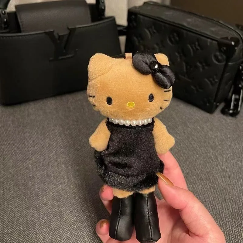 Breloczek pluszowy Sanrio Cartoon Kitty z długimi nogami, 15 cm, zawieszka do kluczy, zabawka, uroczy prezent dla dziewczynek