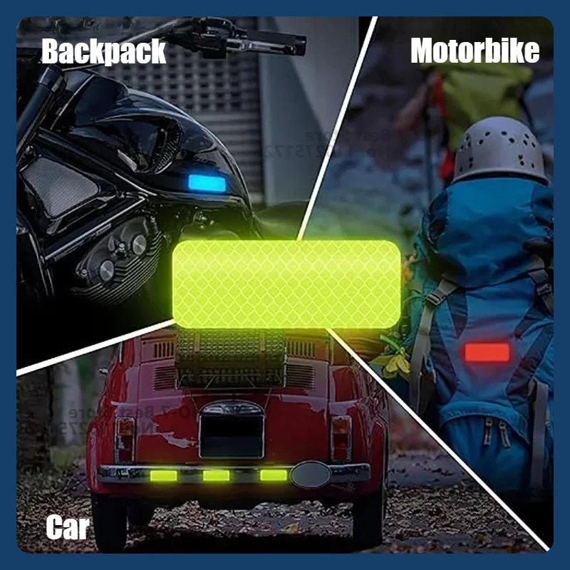 

10 Reflective Stickers, Warning Safety Reflective Stickers, Pet Safety Warning 1.18 X 3.25inch Waterproof Night Vision Stickers
