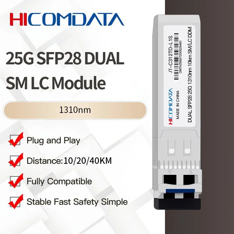 25g-sfp28-lr-光トランシーバー-25gbase-sr-1310nm-10-20-40-60km-シングルモード-デュプレックス-lc-ddm-dom-cisco、intel、mikrotik用