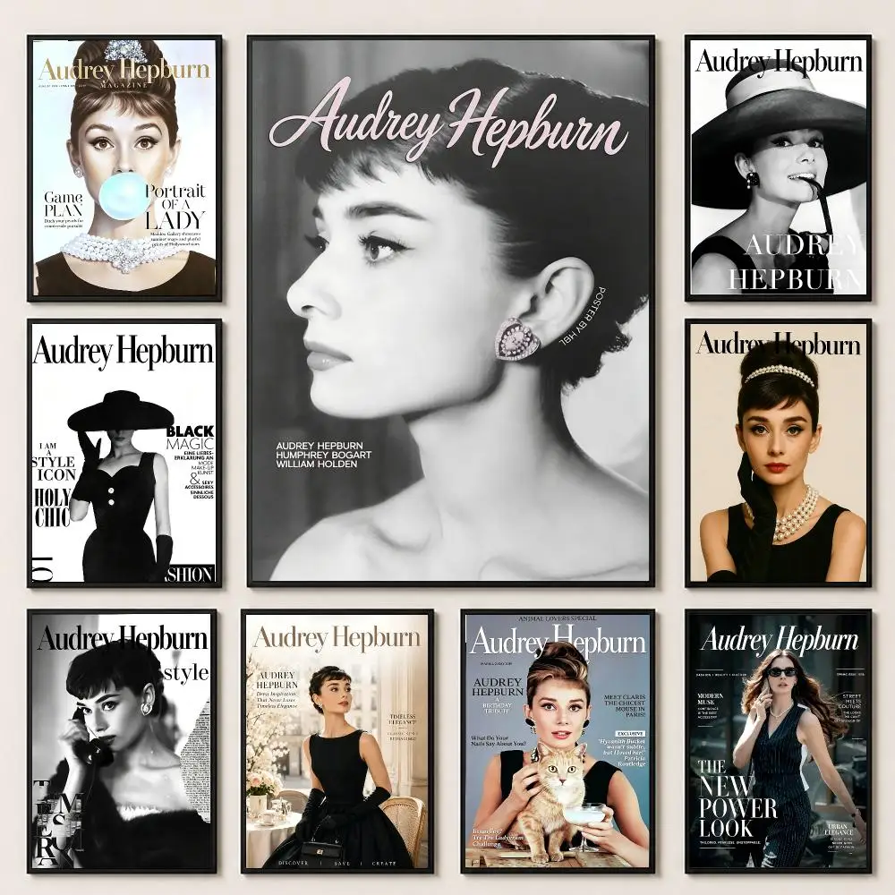 actor Audrey Hepburn Poster Poster HD Printing Premium Style for Home Decor for Bedrooms Hallways Cafes Gift