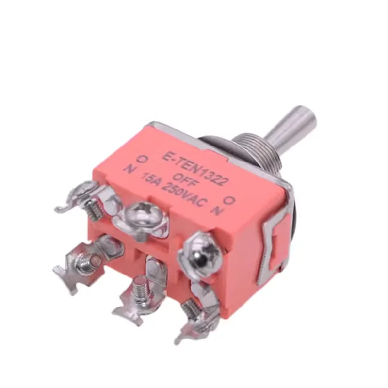 1pcs E-TEN1322 6 PIN ON-OFF-ON Miniature Toggle Switch 15A 250V