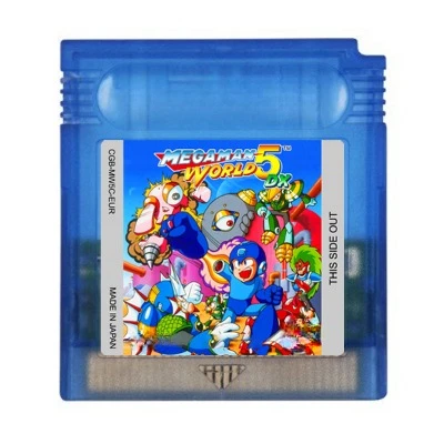 GBC Mega Man World 5 DX Game Cartridge 16 Bit Video Game Console Card EUR Version for GBC/GBA