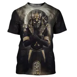 Summer Anubis T-Shirts Ancient Egypt 3D Print Streetwear Men Women Casual Oversized Short Sleeve T Shirt Male Tees Tops Clothing