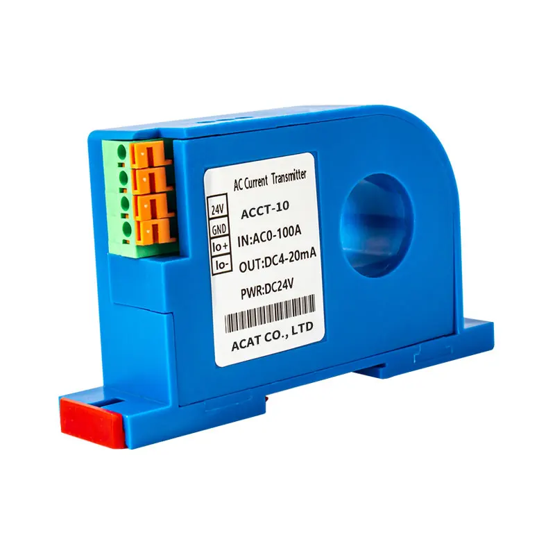 

Hall Current Sensor AC Electric Ampere Transducer Transmitter 10A 20A 30A 50A 1000A RS485 Input 4-20mA Output Converter