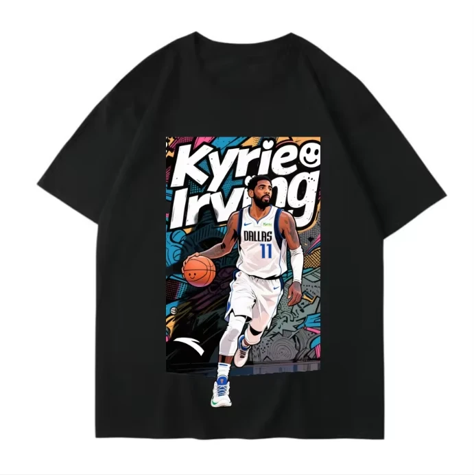 

2025 Fashion Basketball Star Printed New Summer T-Shirt Men's Slim Ins Harajuku Short Sleeve K2y Couple Fishing Suit