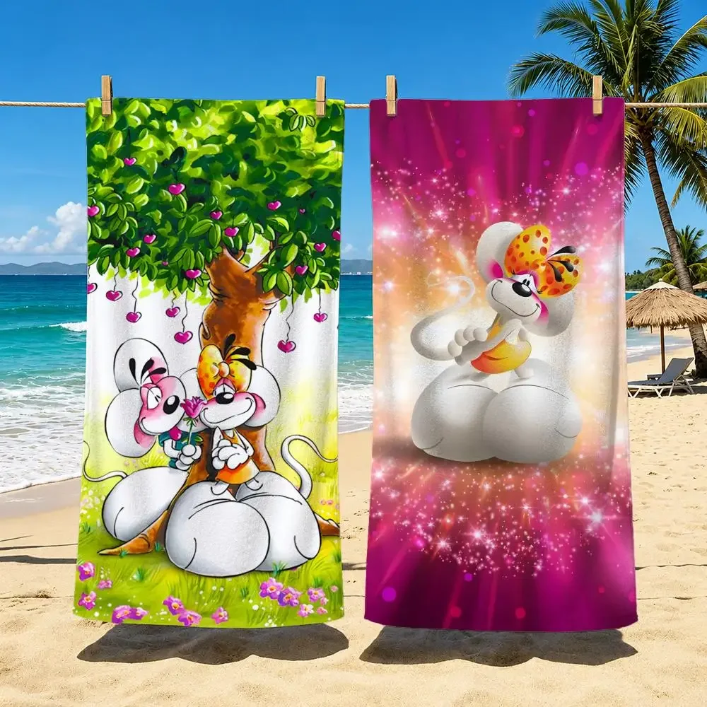 Character D-Diddl Mouse Towel Towel beach towel, quick drying absorbent bath towel for Swim,Gym,Camping,Outdoor hot