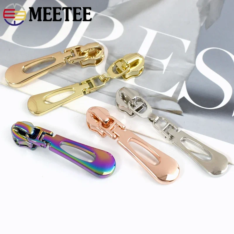 5/10/20Pcs Zipper Sliders for 5# Nylon Zippers Tapes Pocket Zips Head Pulls Bag Repair Kit Replacement DIY Sewing Accessories