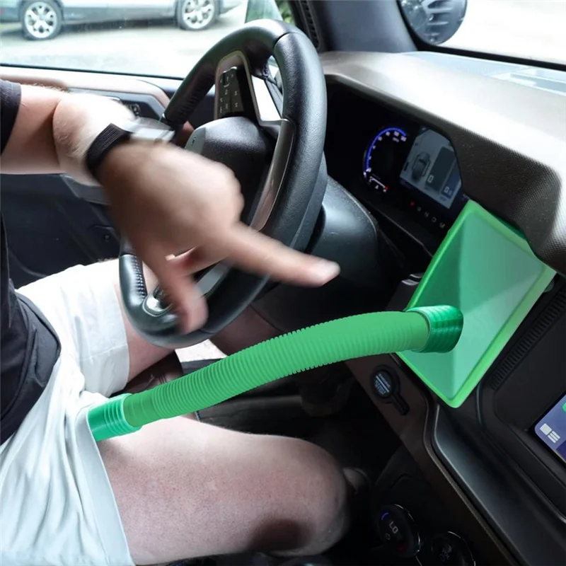 Jewel Cooler para hombre, manguera extensora de ventilación de entrepierna de coche fácil de usar para bolas de hombre aire fresco o cálido, verde-LITE