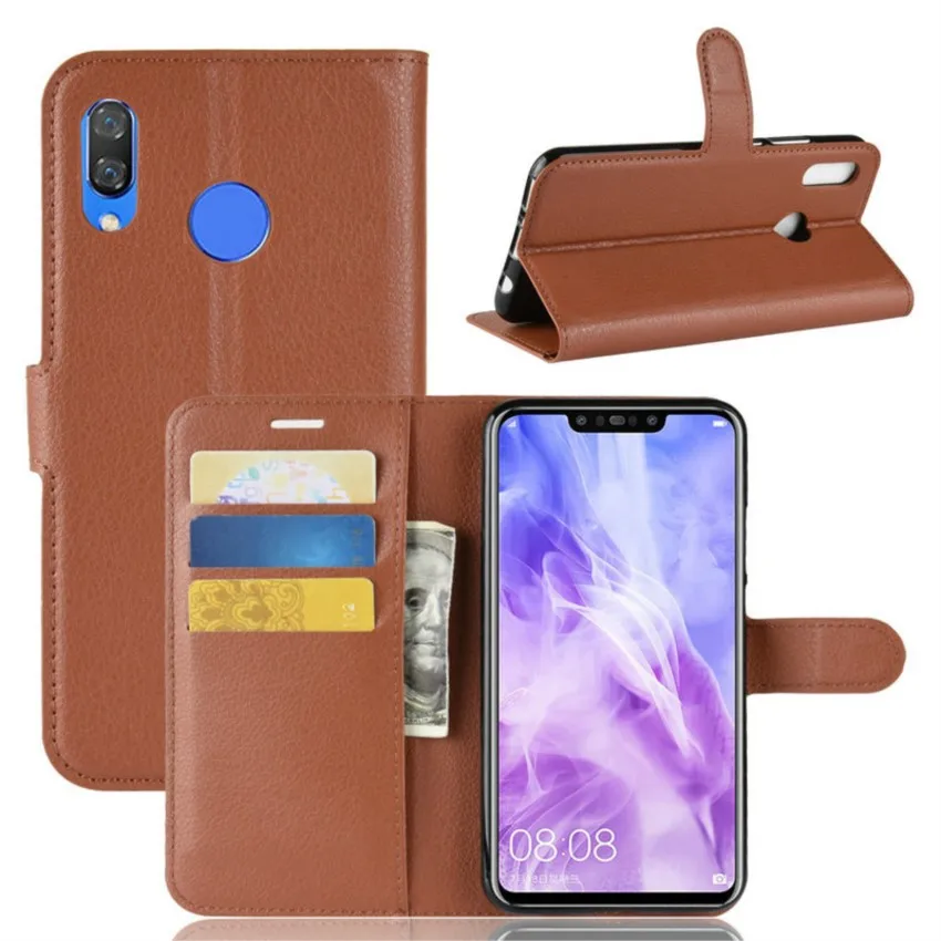 for huawei nova 3 nova3 par-lx1 par-lx1m par-lx9 wallet phone case guard on for nova 3i nova3i ine-lx2 flip leather cover case