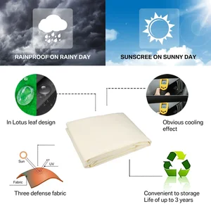 Rechteck -Leinwand Sun Shade Segel, UV -Block zum Campen, Gartenverkleidung, Pool -Baldachin, Sonnenunterkunft Quintal, Auto, 2x3m, 3x5m, 4x6m Hauptverkaufspoolabdeckung 2x3 - №6