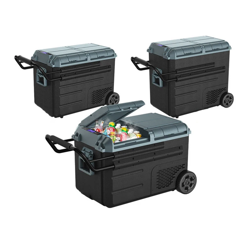 Refrigerador para acampar al aire libre, compresor de uso General, nevera para el hogar y el coche, AC100-240V DC12/24V, almacenamiento portátil, viaje, Control Dual
