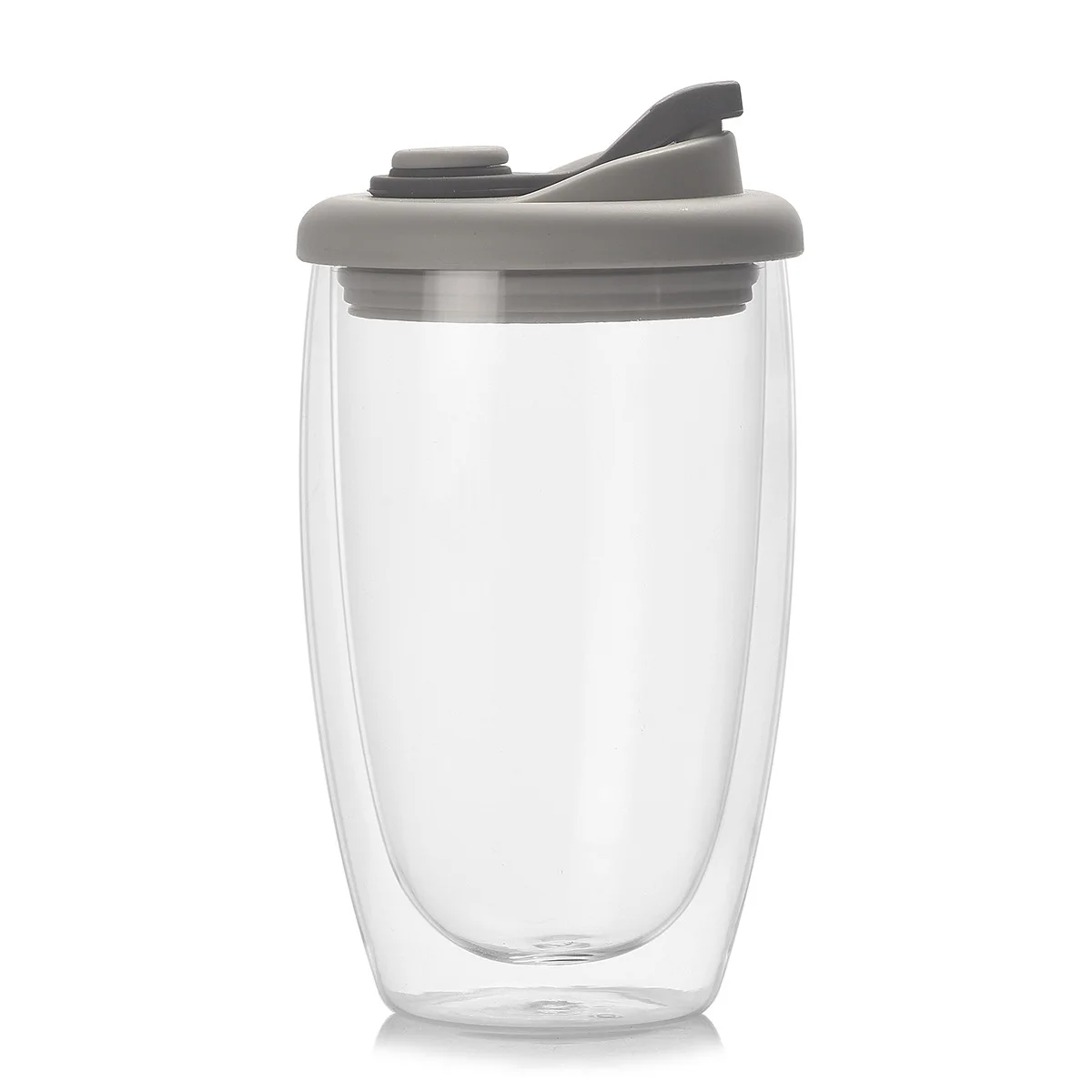 Water Bottle Coffee Travel Cup Set Heat-resistant Double Wall Glass Cup Beer Mug Tea With Lid Leak-Proof Transparent Glass Cups
