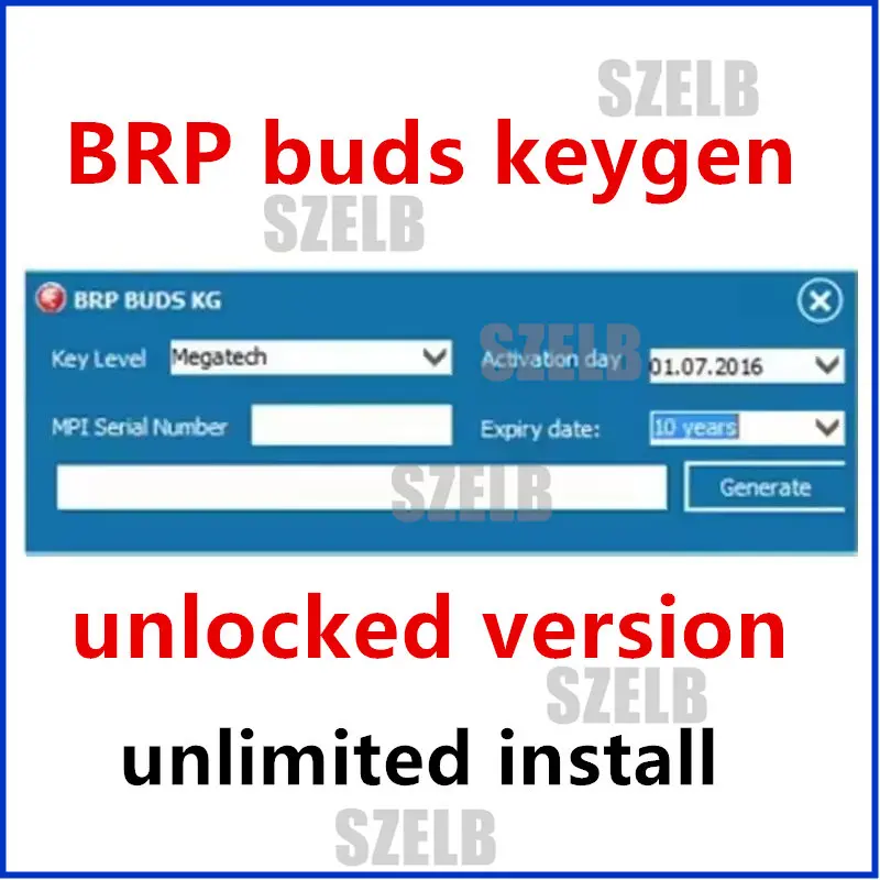 New BRP Buds kg Unlocked Keygen B.U.D.S for MPI-3 and MPI-2 + BRPbuds BUDS Program Unlimited Install