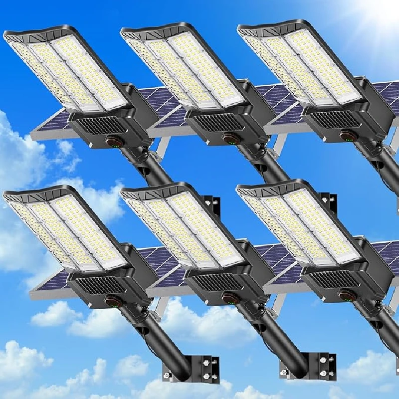 6000W Solar Street Light Commercial Grade Solar Outdoor Light with Thickened Shell Solar Lights Outdoor with Motion Sensor Light