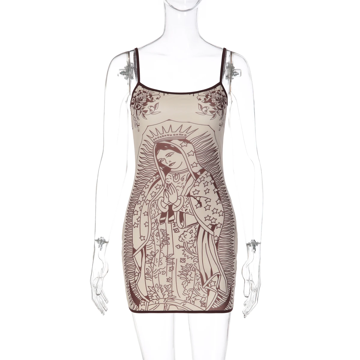 Hugcitar Fashion Print Slips Rückenfreies Sexy Bodycon Minikleid Sommer Damen Mode Outfit Party Streetwear Urlaub Y2K – Detail 2
