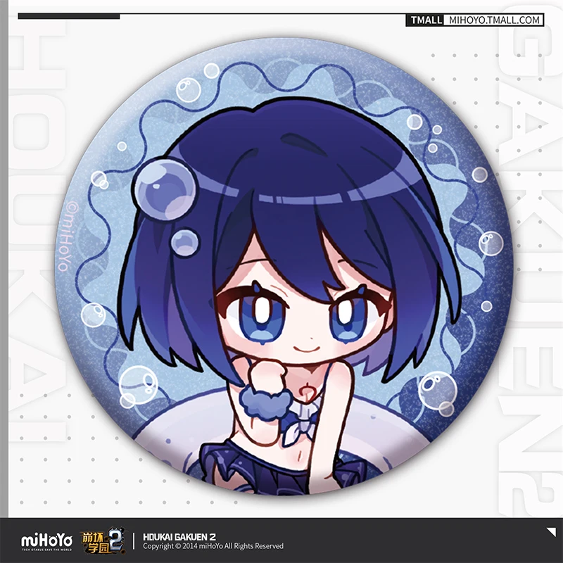 Honkai Impact 2rd Official Merch miHoYo Original Vitality Summer Series Tinplate badge Kiana Mei