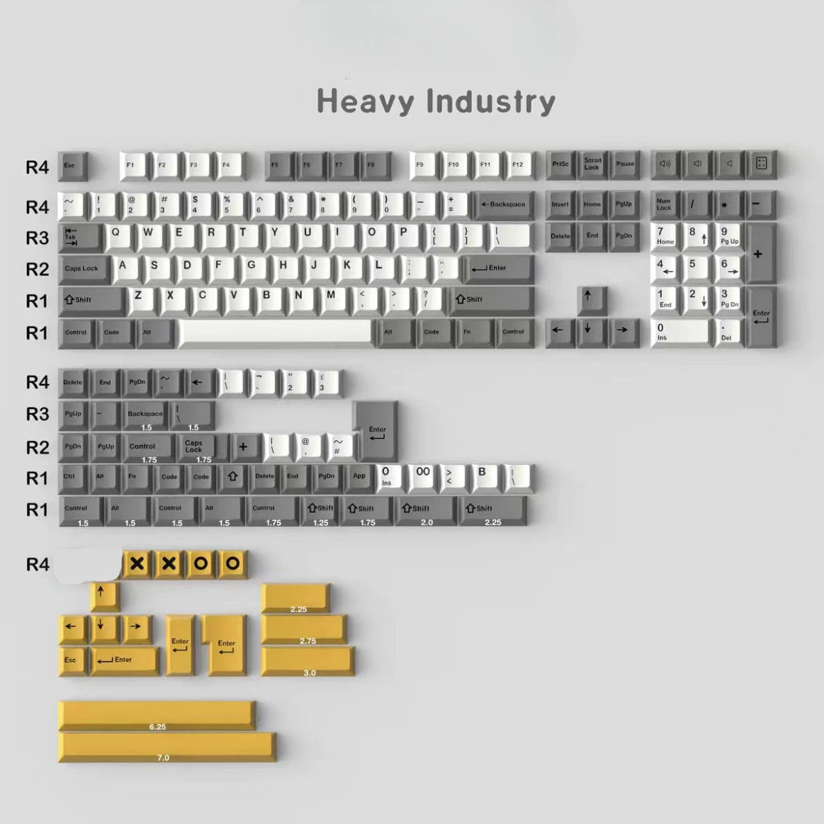 

Original keycap heavy industry game machine sonic opaque ABS two-color full set of mechanical keyboard customization 170