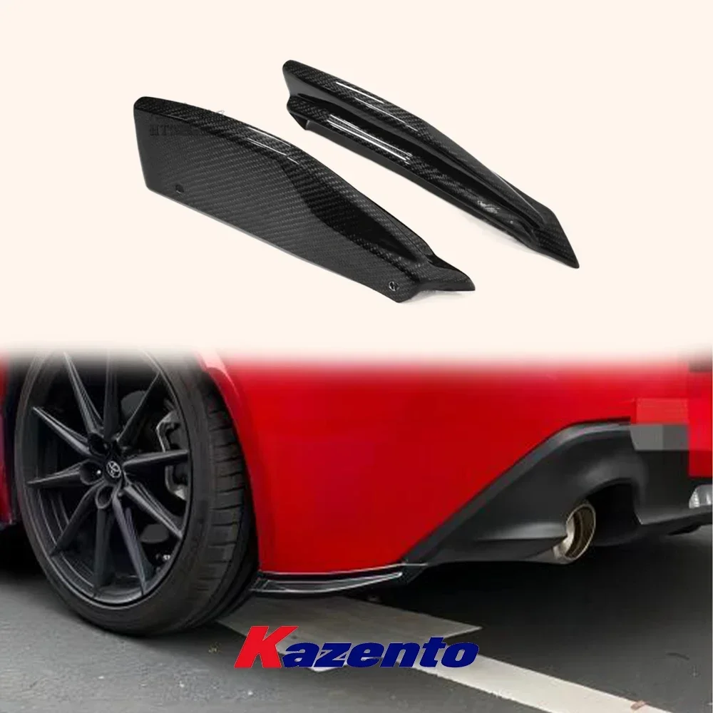 

For Toyota 2022-2023 GR86 BRZ ZD8 TM Style Carbon Fiber Rear Bumper Spat Lip 2pc