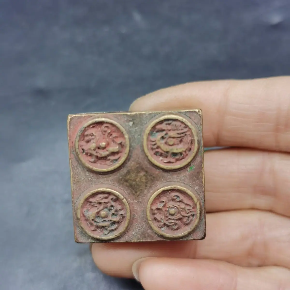 Four auspicious beasts Seal Stamp Statue Sculpture Figurines Home Garden Decoration Statues