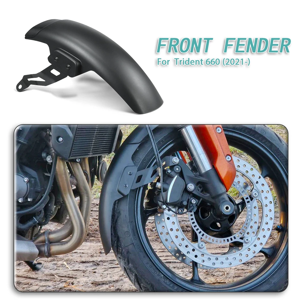 

Front Fender Extender For Trident 660 2021 2022 2023 2024 Motorcycle Accessories Splash Mudguard Hugger Extension