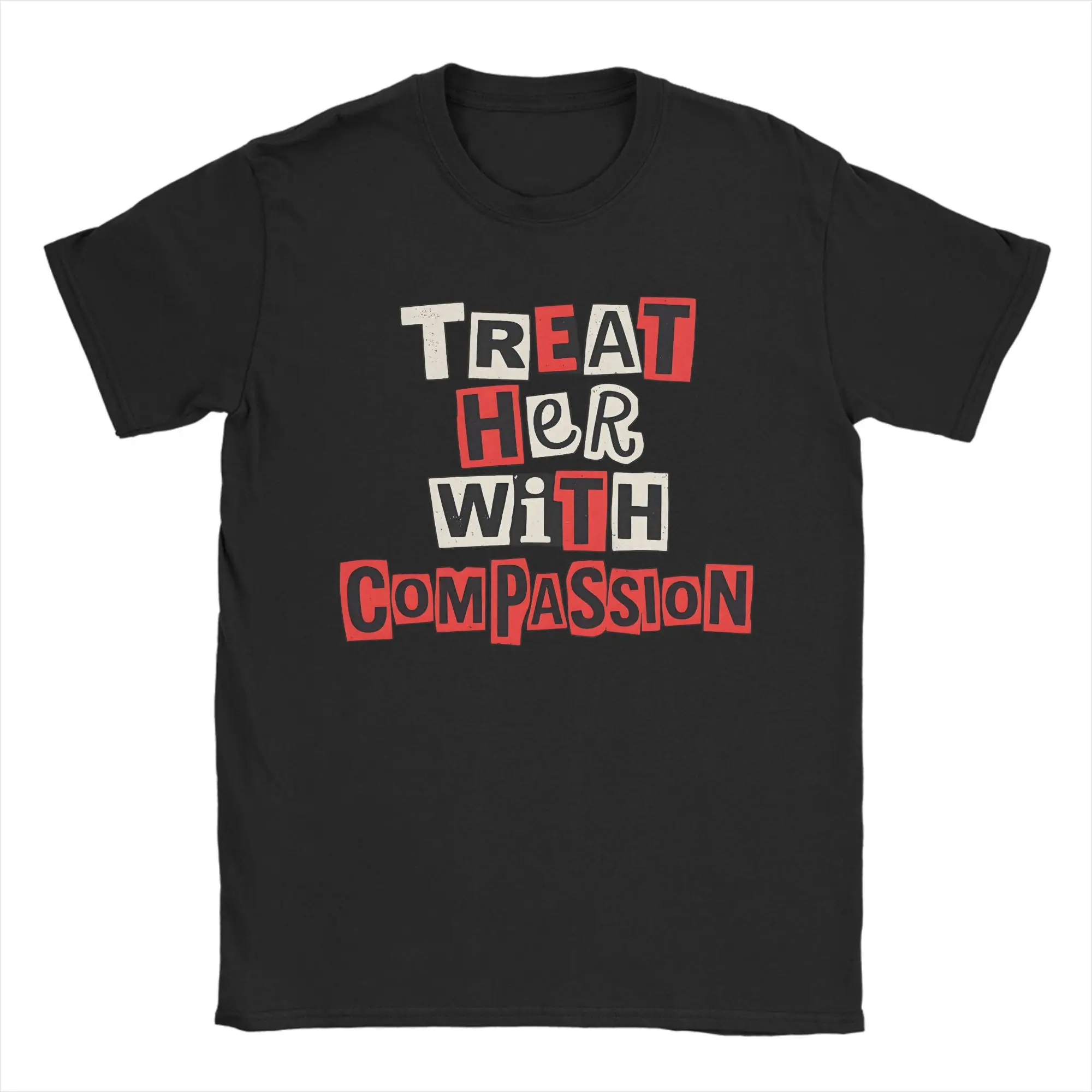 T-shirt streetwear Beach Treat Her With Compassion, t-shirt 100% coton pour hommes, t-shirt à manches courtes, vente flash