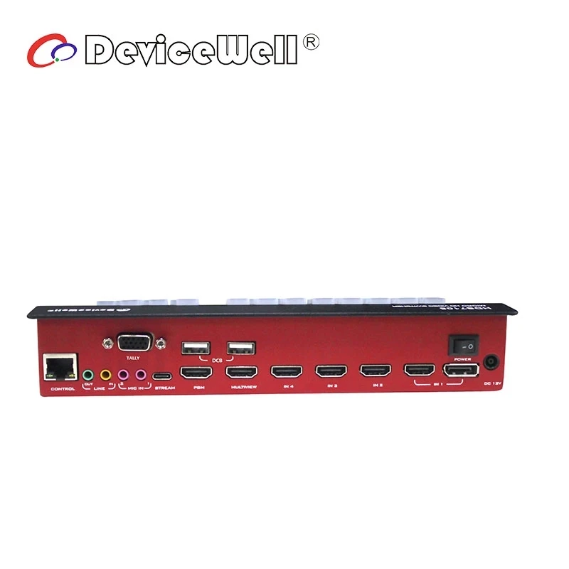 Imagem -06 - Devicewell-super Mini Switcher Canais Compatível com Hdmi Switcher de Vídeo para Mídia Live Stream Ins Transmissões de tv Hds7105