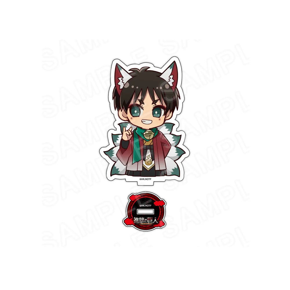 Attack On Titan Eren Levi Erwin Hange Halloween 10CM Double Sided Acrylic Stand Keychain 2026 New Anime Stand Display Decor