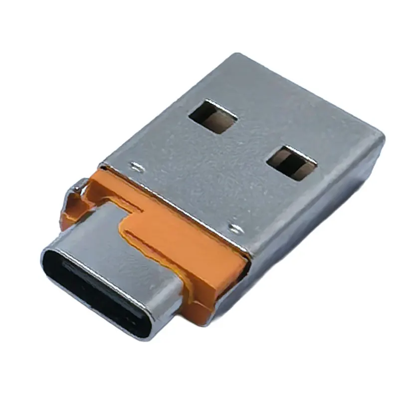2/5/10PCSUSB A Male to Type C Female Converter Integrated Molding Built-in PCB Fast Charge Adapter