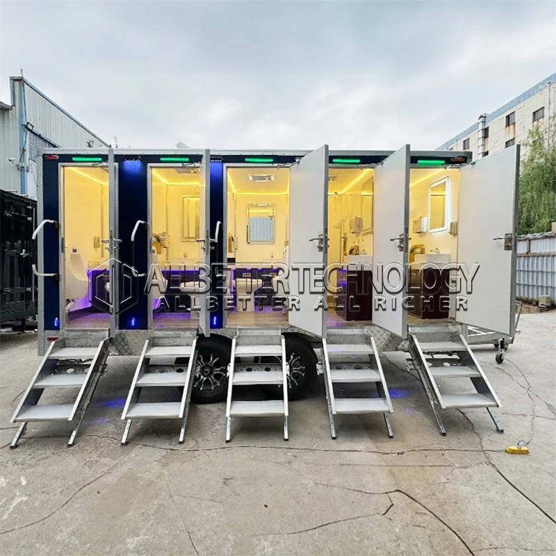 Allbetter Outdoor Luxury Toilet Trailer Beach Wedding Outdoor Party Portable Toilets Mobile Trailer Mobile Trailer Toilets