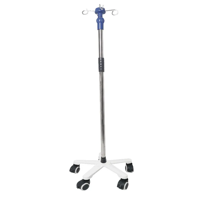 

Больничная мебель, подвижный IV-полюс из нержавеющей стали, медицинская инфузионная подставка, регулируемая по высоте питьевая подставка для кемпинга