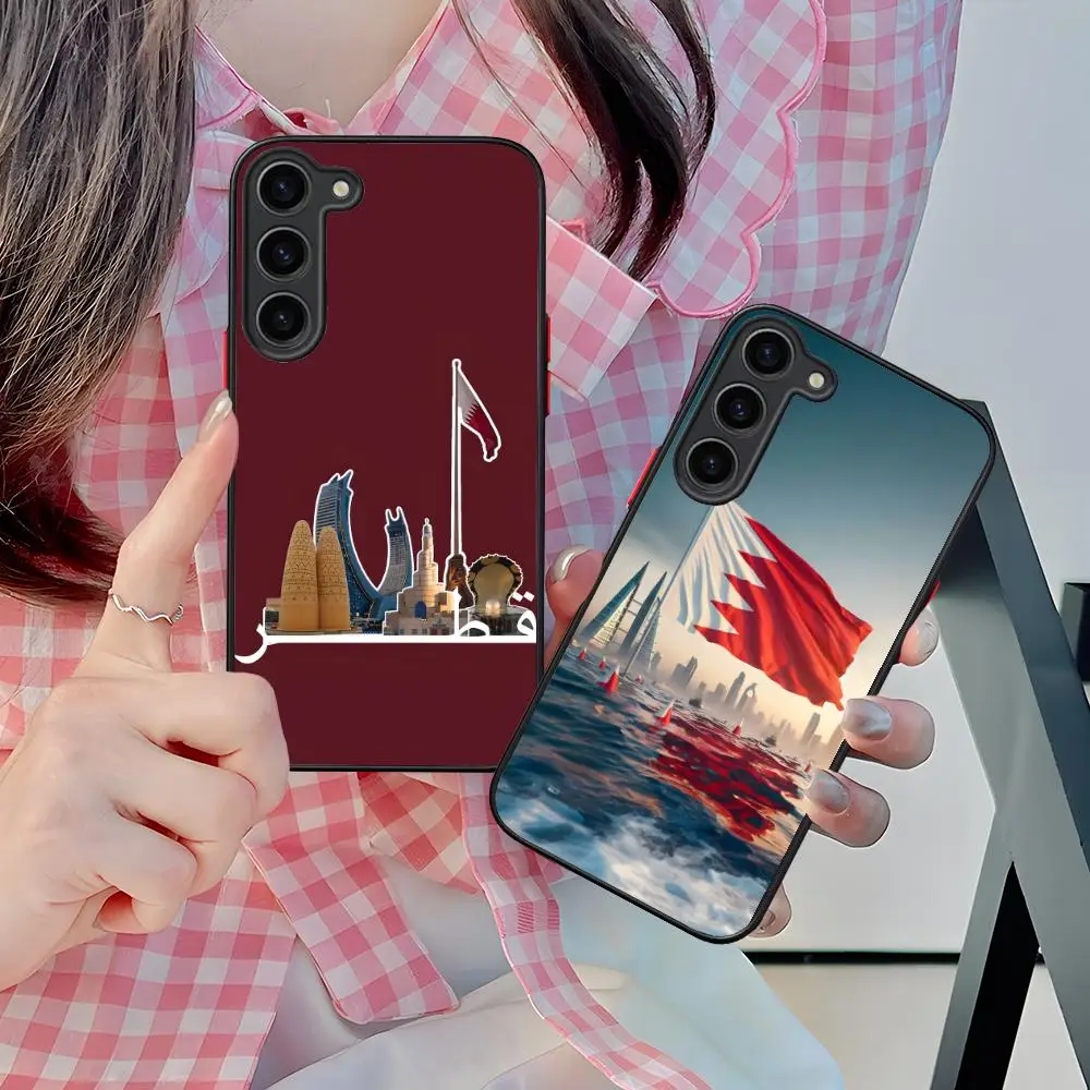 Bahrain Flag Phone Case for Samsung Galaxy S26 S25 S24 S23 S22 S21 Plus FE Ultra Skin Feel Shockproof Cover