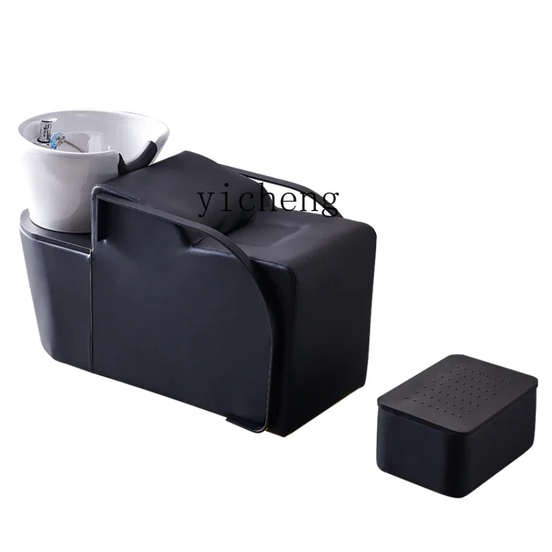 

ZC Hair Saloon Dedicated Shampoo Chair Lying Half Ceramic Basin Salon Flushing Bed Hair Care Bed