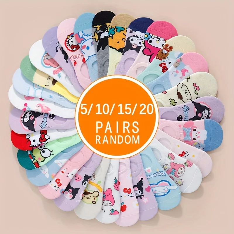5/10/15/20 Double Set Sanrio Women's Sweet and Cute Cartoon 