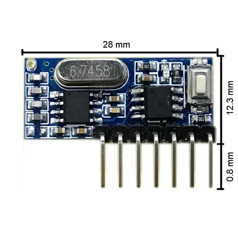 EYELNEW 10X 433Mhz Wireless RF Remote Control 5V 4-Way Transmitter And Receiver Module Set 3-Button Remote Control RX480-4CH