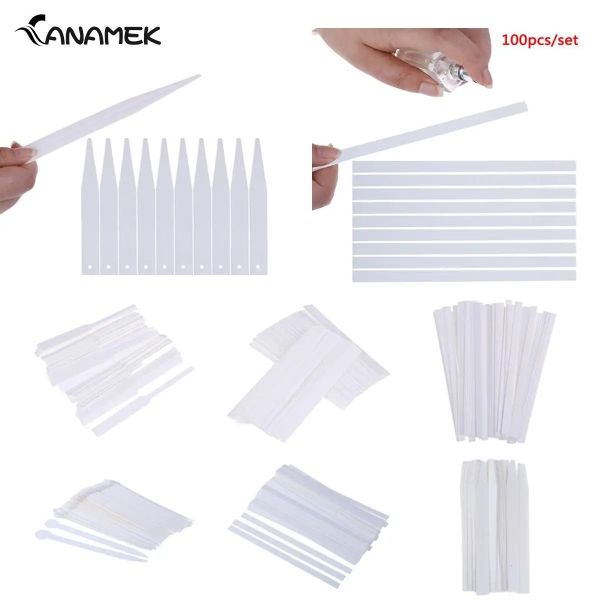 100pcs/lot Tester Paper Strips White Aromatherapy Fragrance Perfume Essential Oils Test