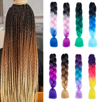 WIGSIN 24Inch Synthetic Long Straight Jumbo Braiding Hair Extension DIY Box Twist Crochet Hairpiece for Women