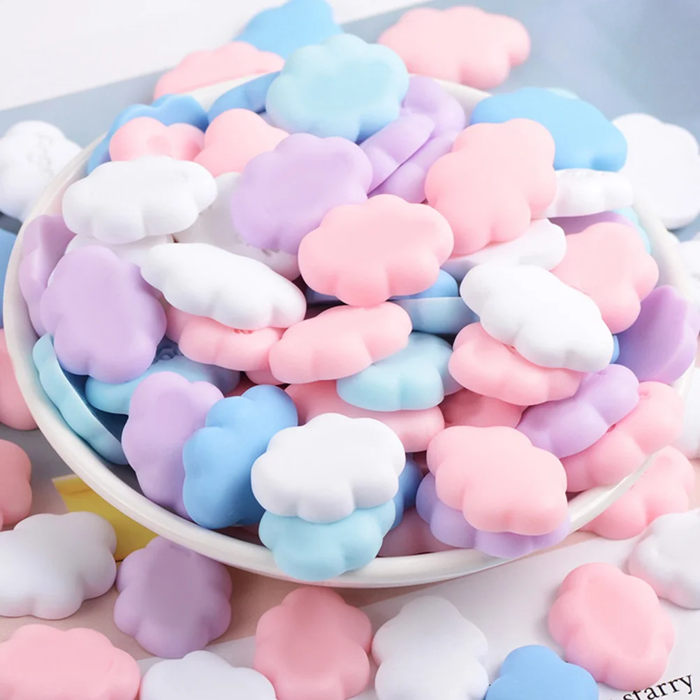 100 stuks cartoon wolk accessoires hars wolken voor doe-het-zelf telefoonhoes etui decoratie ambachtelijke versieringen niet giftig