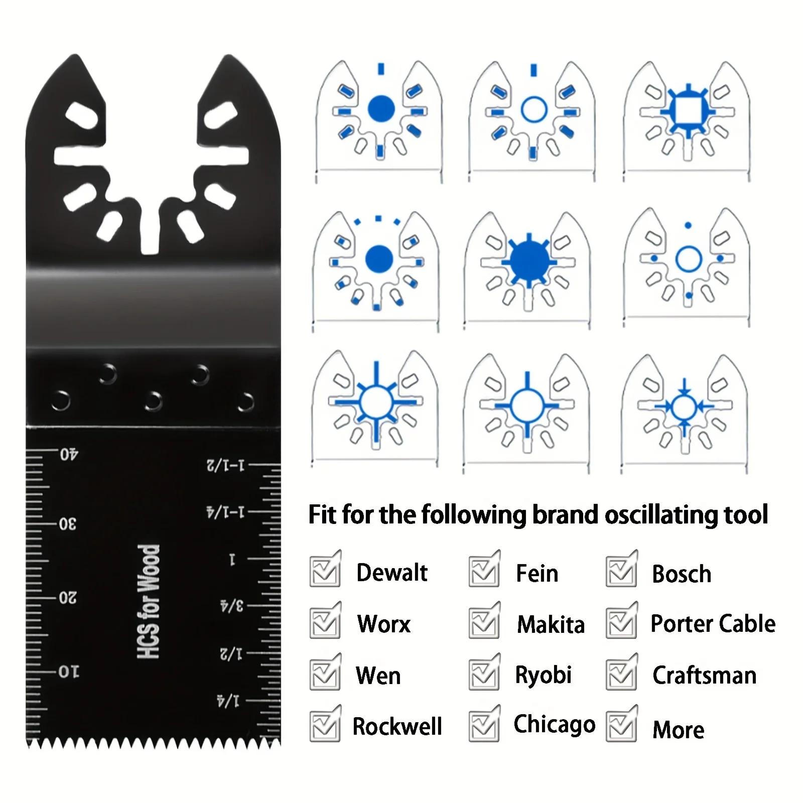 100-5Pc Multi-Function Renovator Saw Blades Oscillating Saw Blade Power Tool Accessories Universal Cutter Blade Multi Tool Blade