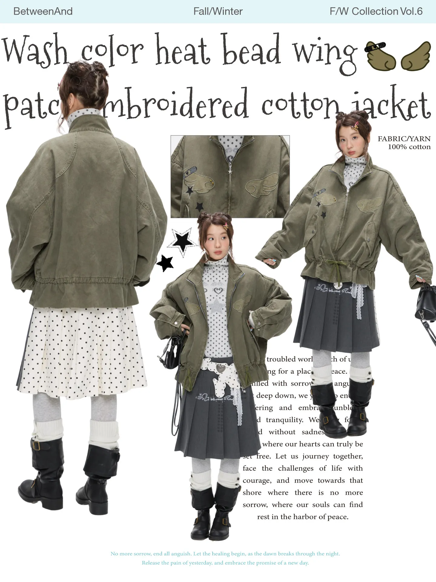 Winter pickle green hot beads waist quilting cotton jacket denim jacket cotton clothes