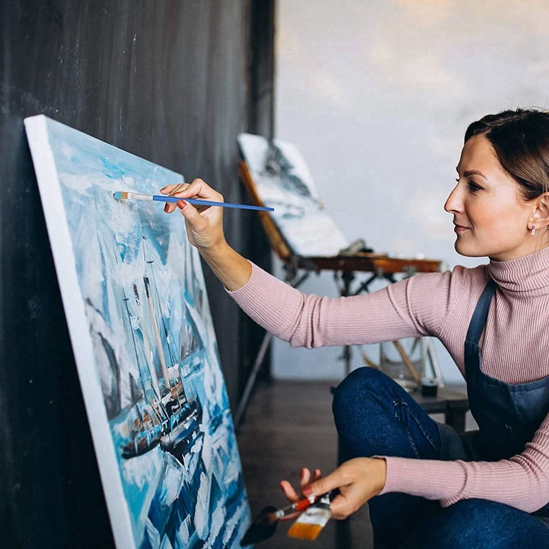 مجموعة فرش الطلاء للأطفال ، اللوحة المائية النفط ، فرشاة مسطحة ومدببة ، الجسم ، الوجه ، مسمار ، الفن الحرفية ، 1000 قطعة