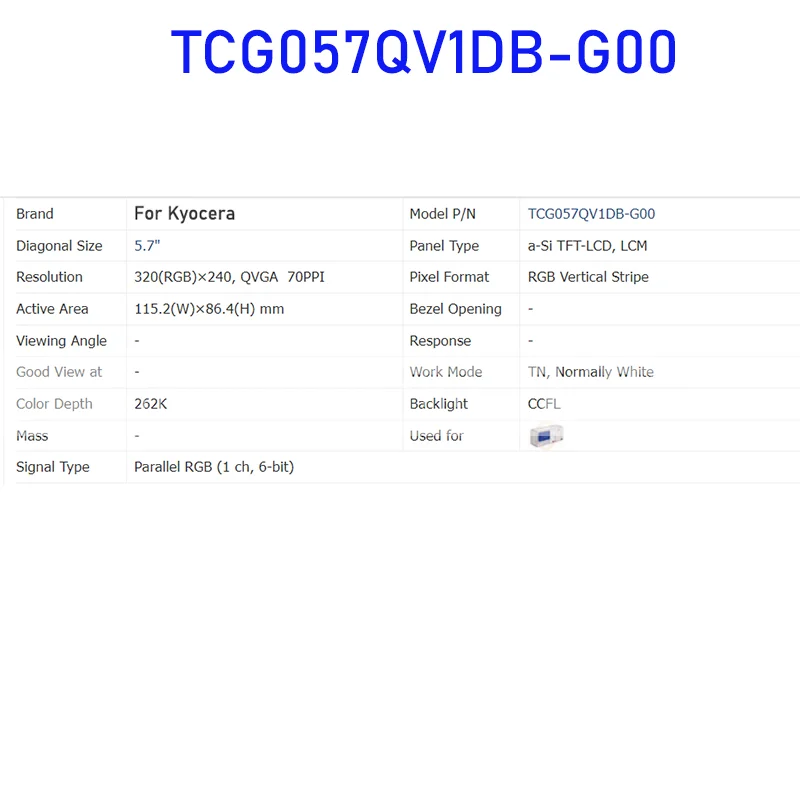 Imagem -03 - Painel de Tela Lcd para Kyocera Tcg057qv1db-g00 100 Original Novo 100 Testado