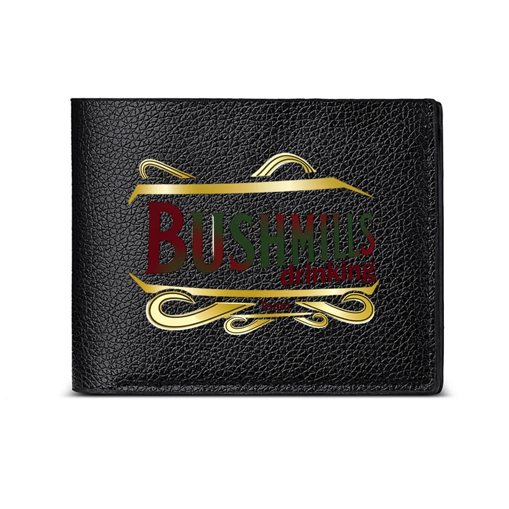 Bushmills Drinking Vintage Style Men's Wallet Card Holder Fashion Casual Business Design
