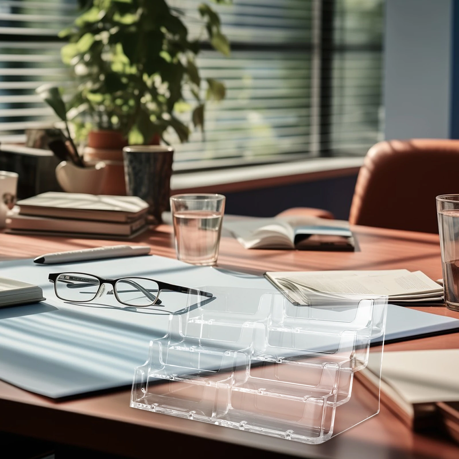 Visitenkarten Fall Business Halter Acryl Display Mehrschichtige Transparente Ständer Mann