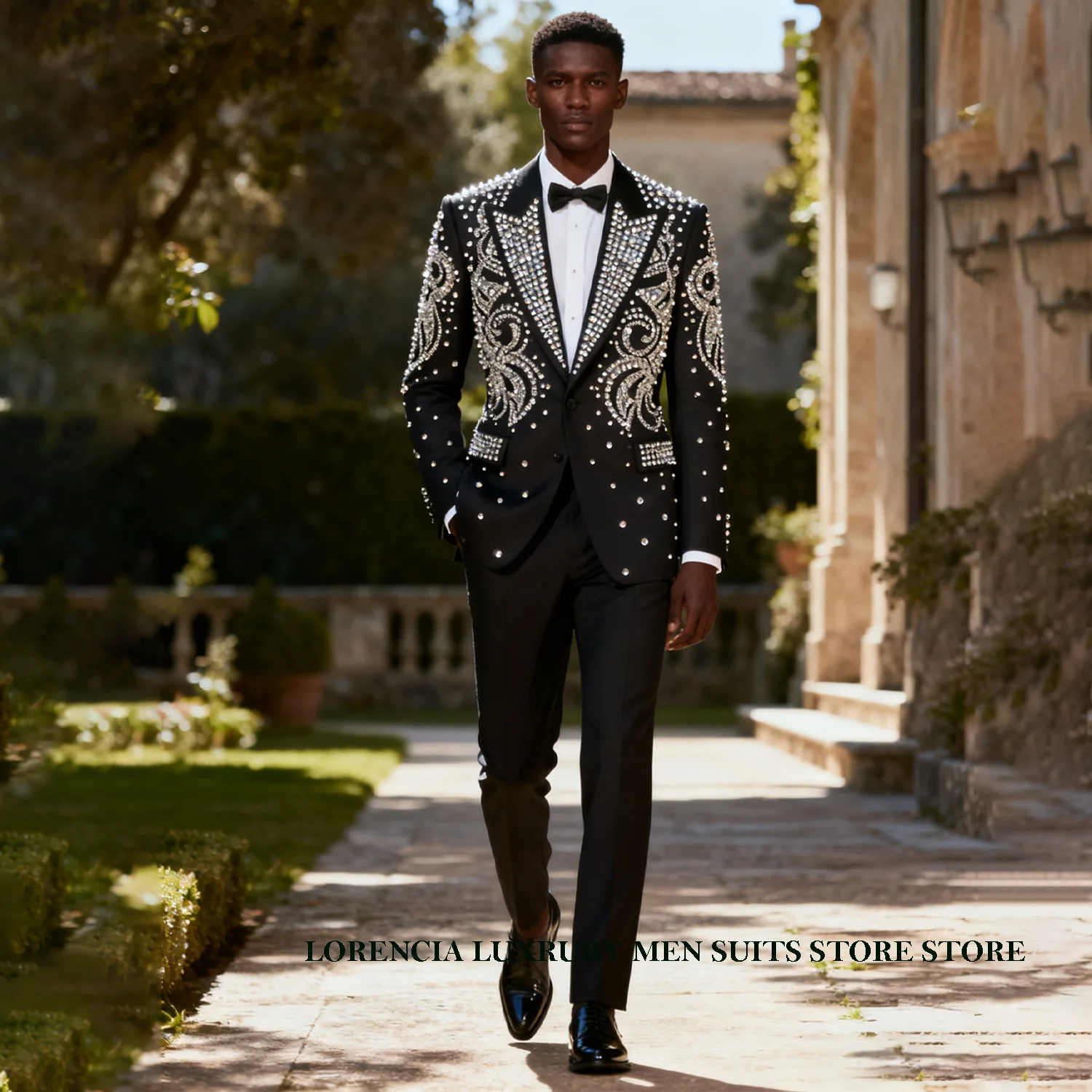 

Элегантный дизайн, мужские костюмы, мужские пиджаки для жениха, роскошные 3-секционные смокинги с кристаллами и бриллиантами по индивидуальному заказу для свадебной вечеринки, облегающие смокинги Ropa hombre