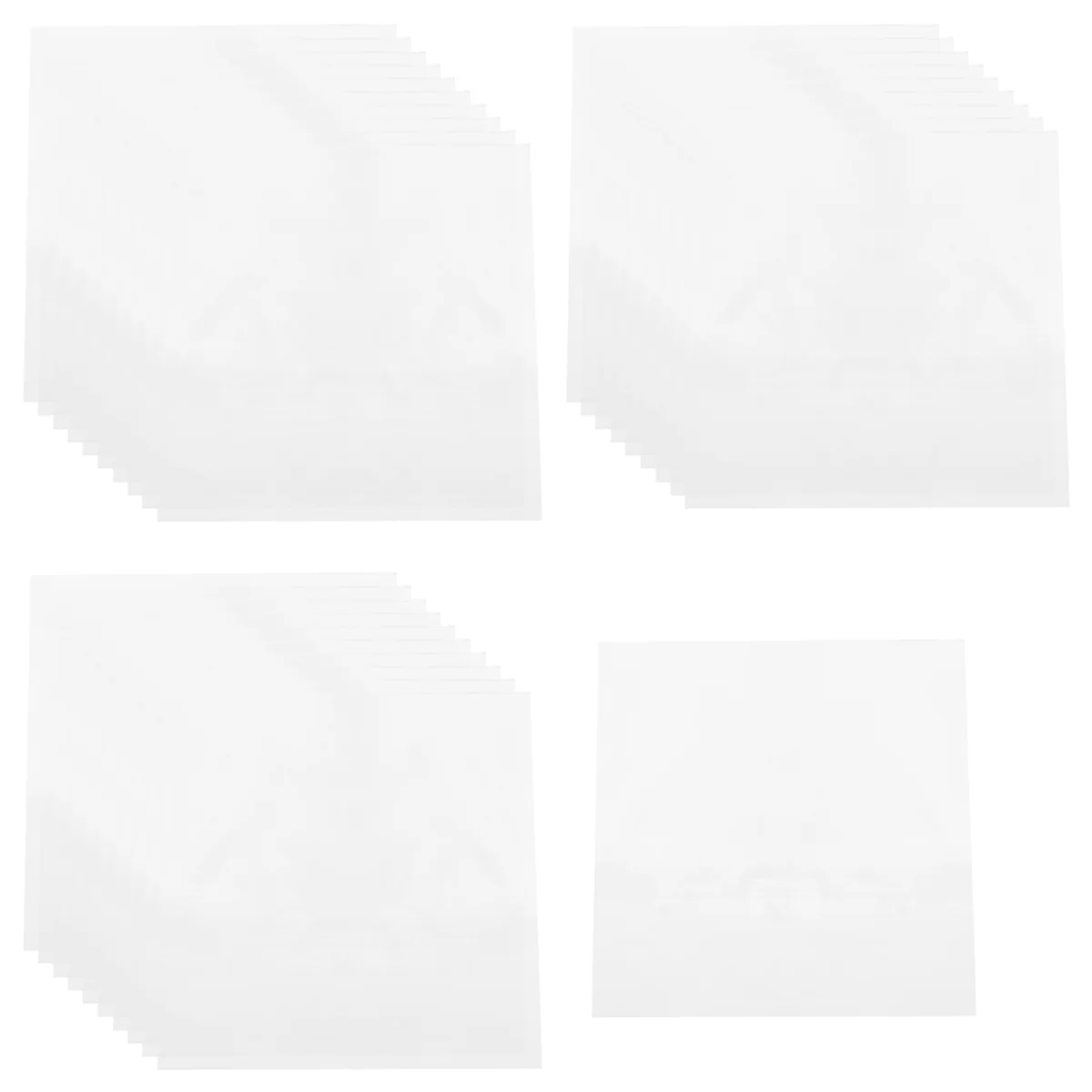 A99T30 Flat Open Top Bag 6.7Mil Strong Cover Plastic Vinyl Record Outer Sleeves for 12 inch Double /Gatefold 2LP 3LP 4LP