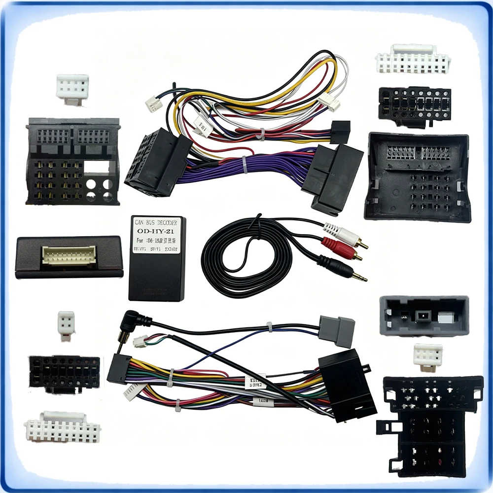 Car Radio Wiring Harness with CANBUS Decoder for Hyundai Genesis 2008-2013 Low/High Model Plug and Play Adapter